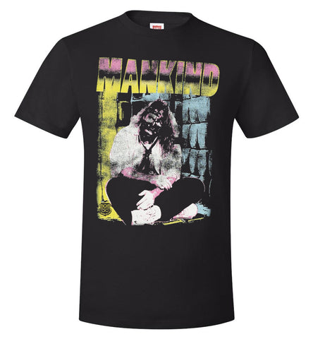 Mankind Mr Socko Mick Foley WWE Mens Black T-shirt Black / S - TDL-APPAREL