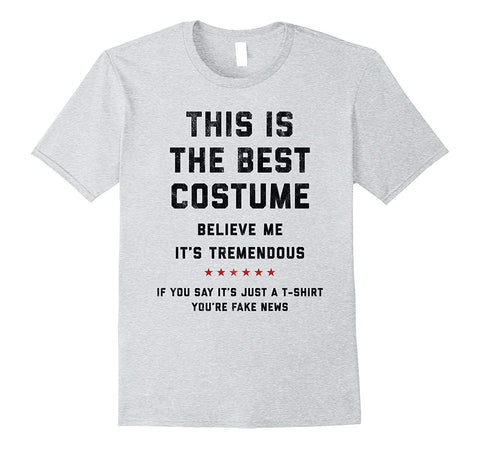 tdlapparel Donald Trump Halloween Costume Shirt Short Sleeves Men / Heather Grey / S T-Shirt - TDL-APPAREL
