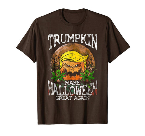 tdlapparel Trumpkin Shirt Make Halloween Great Again Trump T-Shirt Gift Short Sleeves Men / Brown / S T-Shirt - TDL-APPAREL