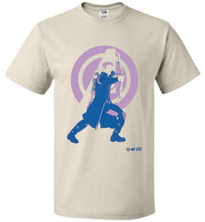 Marvel Avengers Hawkeye Minimal Stance Mens Cream T-Shirt