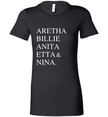 Female Legend T-Shirt: Soul and Jazz, Aretha, Nina, Billie, Etta, Anita  - TDL-APPAREL