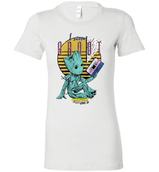 Marvel Womens Guardians of The Galaxy Vol. 2 Groot Tape T-Shirt