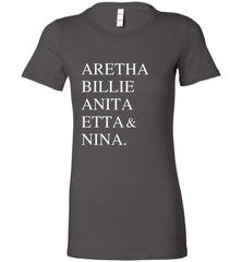 Female Legend T-Shirt: Soul and Jazz, Aretha, Nina, Billie, Etta, Anita  - TDL-APPAREL