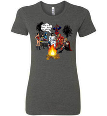 Jesus Superheroes Campfire T Shirt How I Saved The World  - TDL-APPAREL
