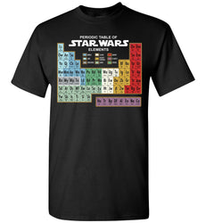 Star Wars Periodic Table of Elements Graphic T-Shirt