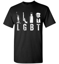 Liberty Guns Beer Trump 2020 Shirt LGBT Parody Funny Gift