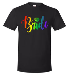 Bride Rainbow Shirt LGBT Wedding Engagement Tee  - TDL-APPAREL