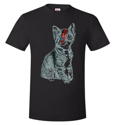David Bowie Ziggy Stardust Cat Men's T-Shirt