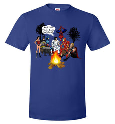Jesus Superheroes Campfire T Shirt How I Saved The World