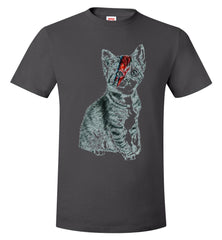 David Bowie Ziggy Stardust Cat Men's T-Shirt  - TDL-APPAREL