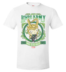 Funko Men's Pop T-Shirts: Marvel - Loki's Army Poster  - TDL-APPAREL