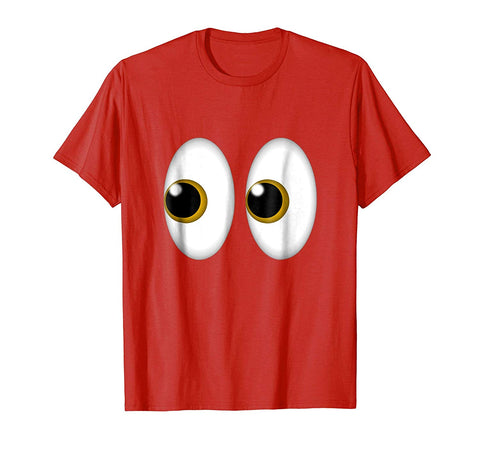tdlapparel Halloween Eyes Emoji TShirt - Costume for Side Eye Emoji Tee Short Sleeves Men / Red / S T-Shirt - TDL-APPAREL