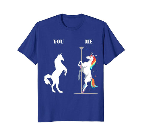 tdlapparel Unicorn pole dance you me funny t Shirt Hip Hop magic Sqaud Short Sleeves Men / Royal Blue / S T-Shirt - TDL-APPAREL