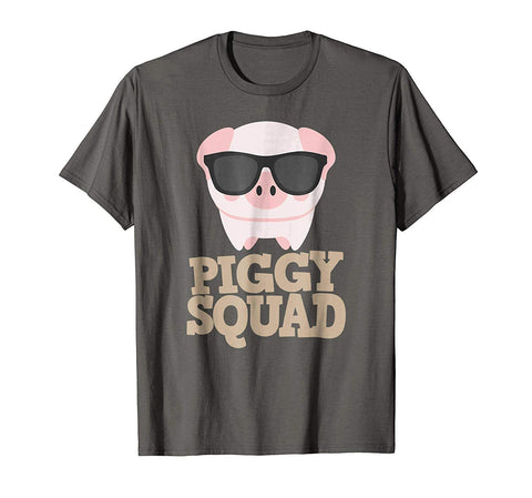 tdlapparel Pig Lover Gift Cute Pig Funny Piggy Squad Pajama T-Shirt Short Sleeves Men / Dark Chocolate / S T-Shirt - TDL-APPAREL