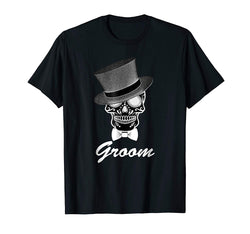 tdlapparel Groom Halloween Wedding Day of the Dead T-Shirt