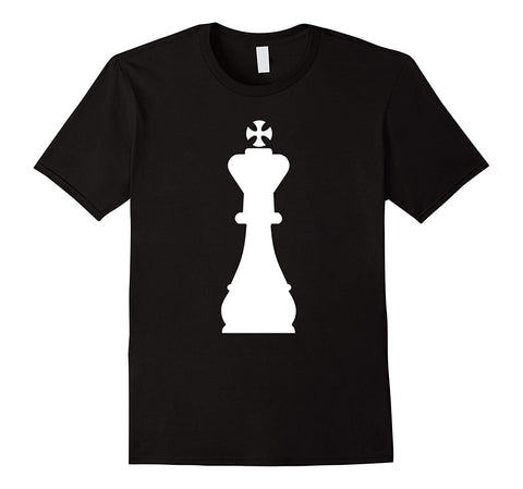tdlapparel Chess Piece Group Costume Shirt - QUEEN white Short Sleeves Men / Black / S T-Shirt - TDL-APPAREL