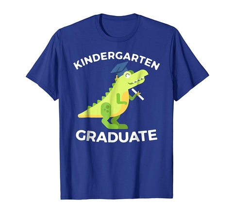 tdlapparel Kindergarten Graduation Dinosaur T-Shirt Short Sleeves Men / Royal Blue / S T-Shirt - TDL-APPAREL