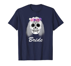 tdlapparel Halloween Wedding Day of the Dead Bride T-Shirt