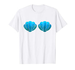 tdlapparel Two Mermaid Shells T-Shirt Cute Bikini Bra Costume Top Tee