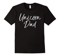 tdlapparel Mens Unicorn Dad Shirt Cute Funny Father of Unicorn Girls Tee Large Bl