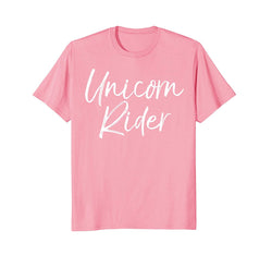 tdlapparel Unicorn Rider Shirt Cute Magical Horse Riding Equestrian Tee