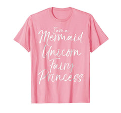 tdlapparel I am a Mermaid Unicorn Fairy Princess Shirt Cute Magical Tee T-Shirt - TDL-APPAREL