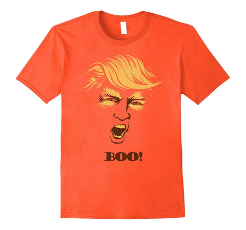tdlapparel Funny Halloween Trumpkin BOO! Donald Trump Pumpkin T Shirt Short Sleeves Men / Black / S T-Shirt - TDL-APPAREL