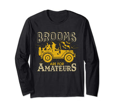 tdlapparel Brooms Are For Amateurs Shirt Witch Driving Jeeps T-Shirt - TDL-APPAREL