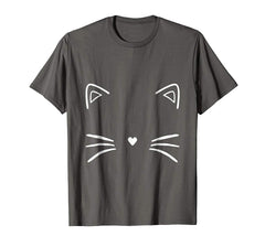 tdlapparel Black Cat Face T Shirt for Men Women Kids T-Shirt - TDL-APPAREL