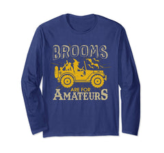 tdlapparel Brooms Are For Amateurs Shirt Witch Driving Jeeps T-Shirt - TDL-APPAREL