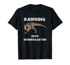 tdlapparel First Day of School Dinosaur Rawring Into Kindergarten Shirt T-Shirt - TDL-APPAREL