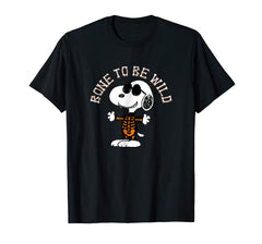 tdlapparel Peanuts Halloween Snoopy Bone To Be Wild T-Shirt T-Shirt - TDL-APPAREL