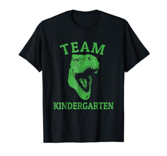 tdlapparel Back to School T Shirt Team Kindergarten Funny Dinosaur Tee T-Shirt - TDL-APPAREL