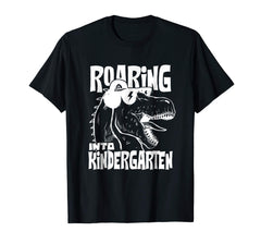 tdlapparel Roaring Kindergarten Dinosaur T Rex Back to School Shirt Boy T-Shirt - TDL-APPAREL