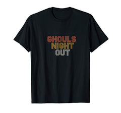 tdlapparel Vintage Retro 70s Halloween T-Shirt Ghouls Night Out Tee T-Shirt - TDL-APPAREL