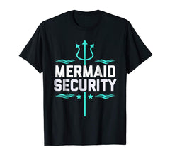 tdlapparel Mermaid Security Birthday Gift Swimmer Shirt T-Shirt - TDL-APPAREL