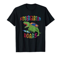 tdlapparel Kindergarten Roars Dinosaur T Shirt 1st Day Of School T-Shirt - TDL-APPAREL