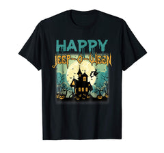 tdlapparel Jeep-O-Ween Jeep Happy Halloween Mens, Womens T Shirt T-Shirt - TDL-APPAREL