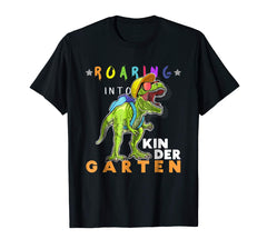 tdlapparel Roaring Kindergarten T Rex Dinosaur Back to School Shirt Boy T-Shirt - TDL-APPAREL