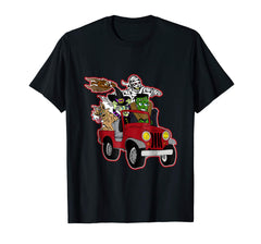 tdlapparel Frankenstein Tshirt Jeep Lovers Gifts Funny Halloween Shirt T-Shirt - TDL-APPAREL