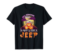 tdlapparel Funny My Broom Broke So Now I Drive A Jeep Halloween T-shirt T-Shirt - TDL-APPAREL