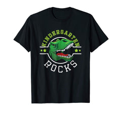 tdlapparel Back to School T Shirt Kindergarten Rocks Funny Dinosaur Tee T-Shirt - TDL-APPAREL