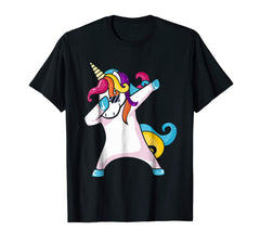 tdlapparel dabbing unicorn t shirt, funny dab dance rainbow squad T-Shirt - TDL-APPAREL