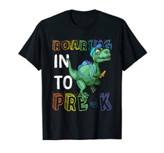 tdlapparel Roaring Pre-k Dinosaur T Rex Back to School Shirt Boy T-Shirt - TDL-APPAREL