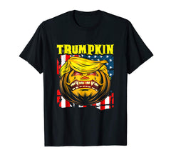 tdlapparel TRUMPKIN Shirt Evil Pumpkin Trump Costume Halloween Gift T-Shirt - TDL-APPAREL