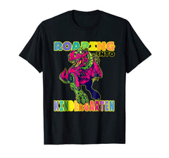 tdlapparel Roaring Kindergarten Dinosaur T Rex Back to School Shirt Boy T-Shirt - TDL-APPAREL