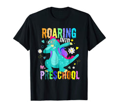 tdlapparel Dabbing Dinosaur Preschool Roaring Back to School Shirt Boys T-Shirt - TDL-APPAREL