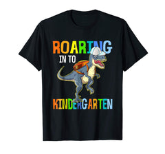 tdlapparel T Rex Roaring Kindergarten Dinosaur Back to School T-Shirt T-Shirt - TDL-APPAREL