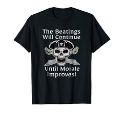 tdlapparel The beatings will continue pirate shirt morale shirt T-Shirt - TDL-APPAREL