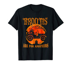tdlapparel Brooms are for amateurs Funny Halloween Gift Jeep shirt T-Shirt - TDL-APPAREL